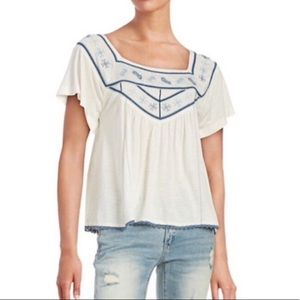 Free people embroidered top